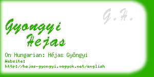 gyongyi hejas business card