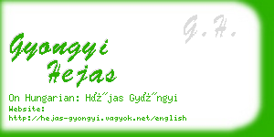 gyongyi hejas business card